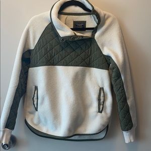 Abercrombie Quarter Button Up Fleece Sweatshirt XS